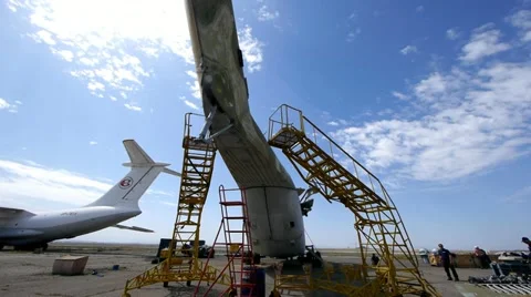 Helicopter maintenance 15 Stock Footage 11157183