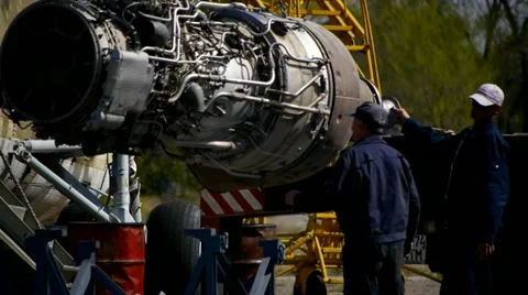 Helicopter maintenance 7 Stock Footage 11156361