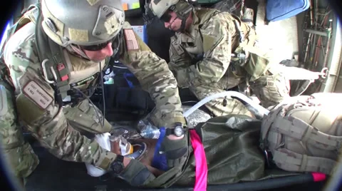 Helicopter Medics Help a Child Video stock 39718997