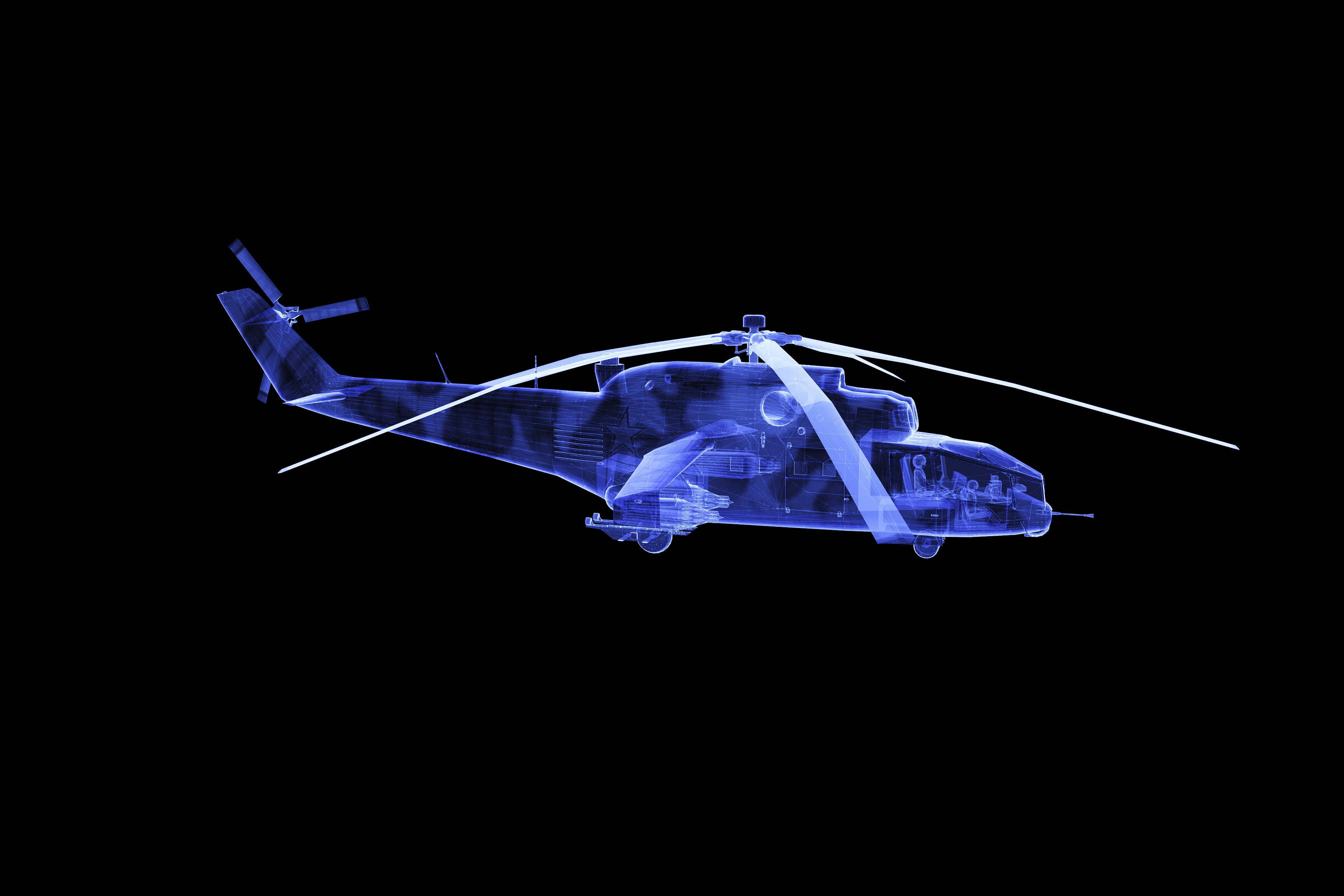 Helicopter Mi 24a Hologram Animation Stock Video Pond5