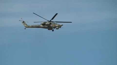 Helicopter Mi-28N Night Hunter In The Sky  Part1 Stock Footage 8559448