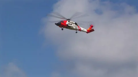 Helicopter mid air hover Stock Footage 61894230