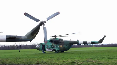 Helicopter Mil Mi-8 is taking off in Donetsk region, Ukraine 스톡 동영상 231932460