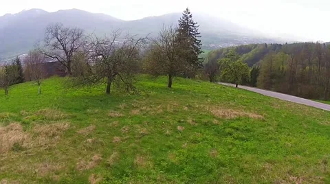 Helicopter in the mountain Stock Footage 49536283