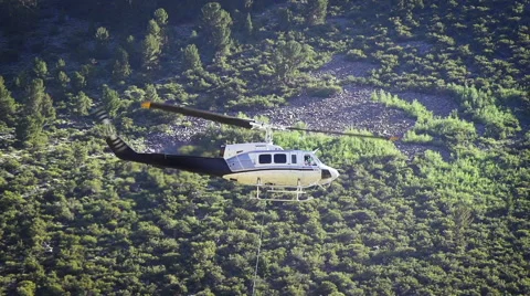 Helicopter Mountain Slow-Mo Stock-Footage 65428685