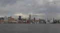 Helicopter New York City NYC Skyline, Manhattan, Hudson River Modern Skyscrapers HD Footage