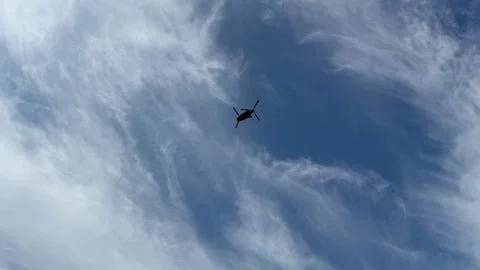 Helicopter over head Stock Footage 296060217