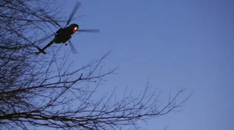 Helicopter over the river in the city Stock Footage 47075737