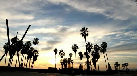 Helicopter over Sunset at Venice Beach, CA Vidéo 10722083