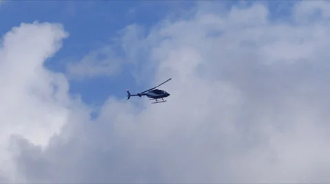 Helicopter passing by Stock Footage 34375399