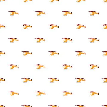 Helicopter pattern repeating across a white background 库存插图
