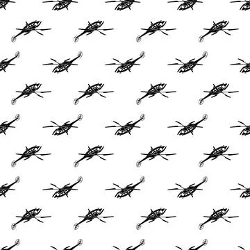 Helicopter pattern seamless vector Stock Illustration