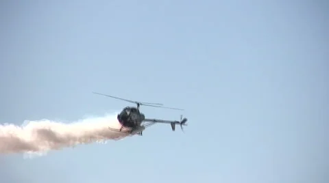 Helicopter performing stunt Stock Footage 917270