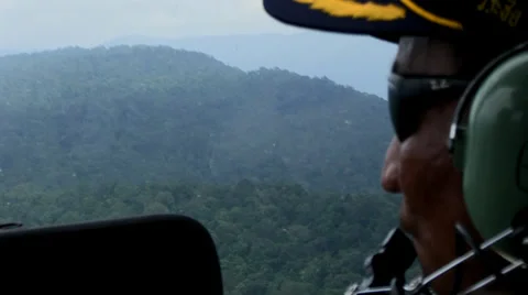 HELICOPTER PILOT COCKPIT FLIGHT PERSPECTIVE Stock Footage 29156767