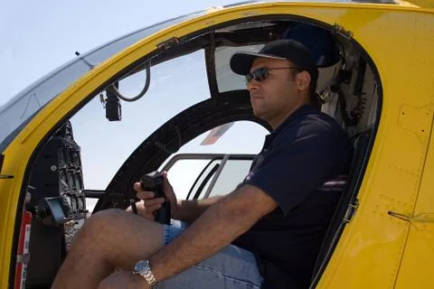 Helicopter pilot Stock Photos