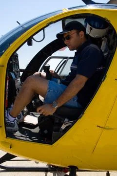 Helicopter pilot Foto stock