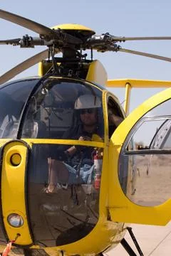 Helicopter pilot Stock Photos