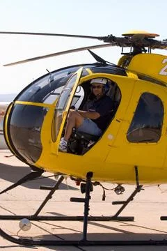 Helicopter pilot Stock Photos