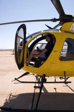 Helicopter pilot Stock Photos