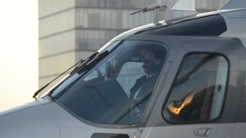 Helicopter pilots Stock Footage 147100896