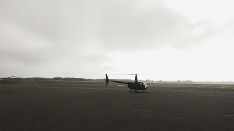 Helicopter prepares to fly Stock Footage 127423985