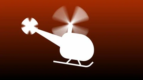 .Helicopter on red background. Stock Photos