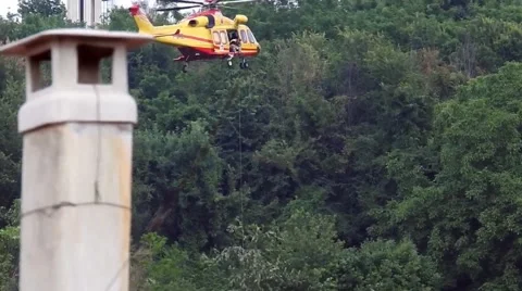 Helicopter rescue, With audio Stockbeeldmateriaal 50606989