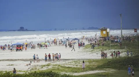Helicopter Rescue at The Beach Stock Photos