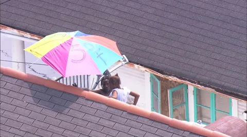 Helicopter Rooftop People Stock Footage 37278259