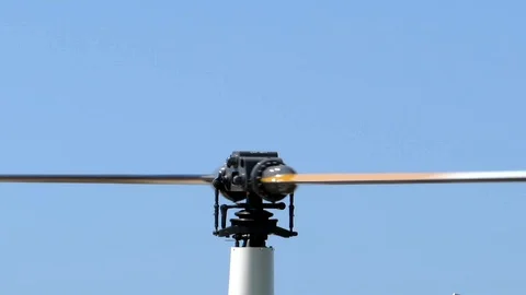 Helicopter rotor blades close up Stock Footage 114363520