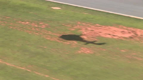 Helicopter shadow during a take off Stock Footage 41653600