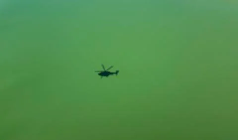 Helicopter shadow. Stock Photos