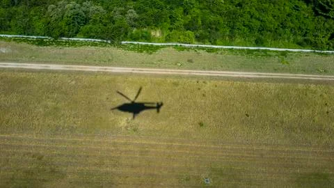 Helicopter shadow. 스톡 사진