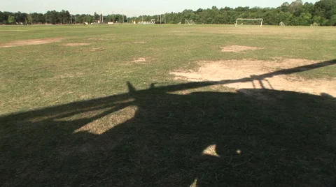 Helicopter shadow starting up Stock Footage 41103181