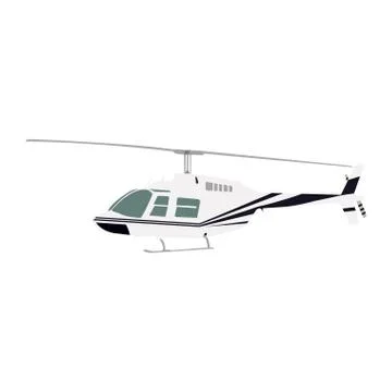Helicopter side view Stock Illustration