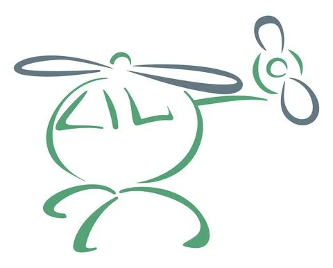 Helicopter simple illustration Stock Illustration
