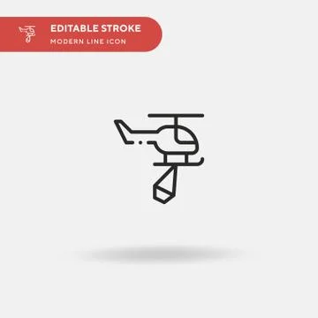 Helicopter Simple vector icon. Illustration symbol design template for web mo Stock Illustration