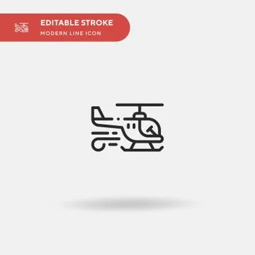 Helicopter Simple vector icon. Illustration symbol design template for web mo Stock Illustration