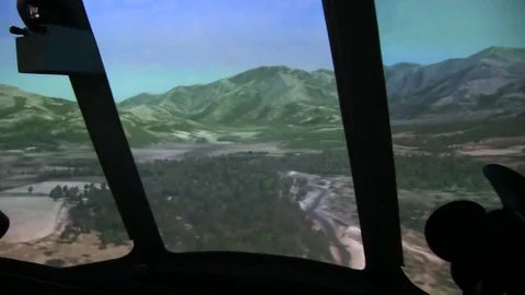 Helicopter simulator Stock Footage 84818311