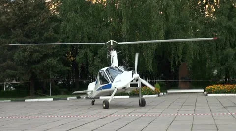 The helicopter at the site Stock Footage 10609177