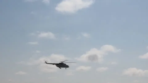 Helicopter in the sky 8960 Stock Footage 26620234