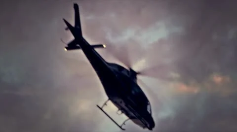 Helicopter in sky closeup Stock Footage 10786245