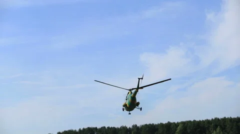 Helicopter in the sky Video stock 52423000