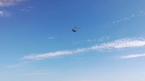 The helicopter in the sky Stock Footage 70518293