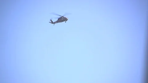 Helicopter in the sky Stock Footage 76917385