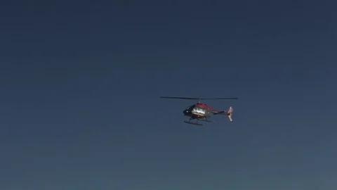 Helicopter in sky Stock Footage 77051625