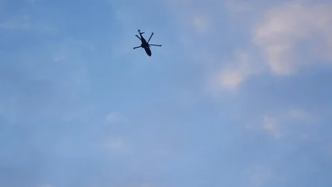 Helicopter in the sky Stock Footage 105363573