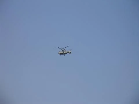 Helicopter in sky Stock Photos
