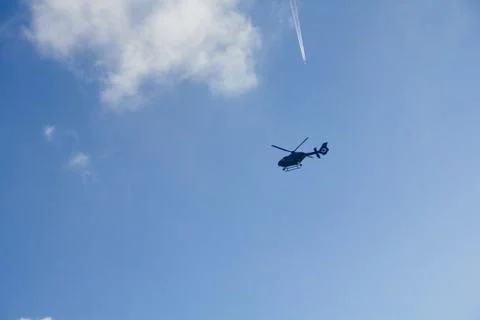 Helicopter in the Sky Stock Photos