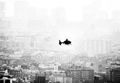 The Helicopter in the sky Stock Photos